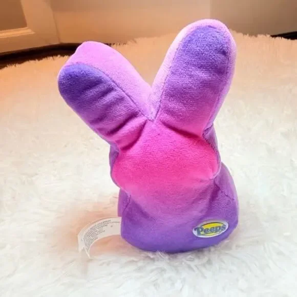 Peeps Bunny Plush Purple Pink Stuffed Animal Easter Gift Cute Toy - Picture 4 of 8